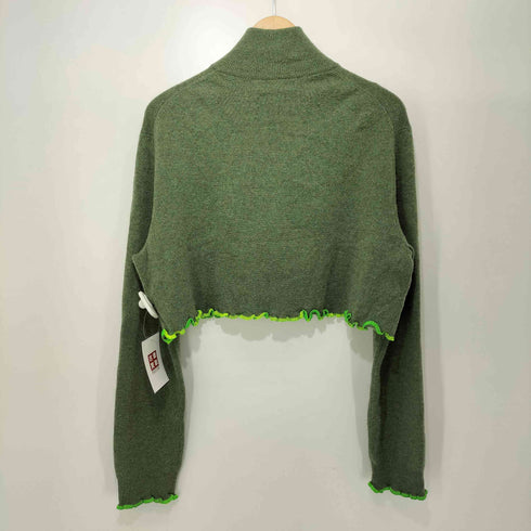 ポロラルフローレン POLO RALPH LAUREN ポニー刺繍 ハーフジップ メロウフリル リメイク ニット レディース import:M