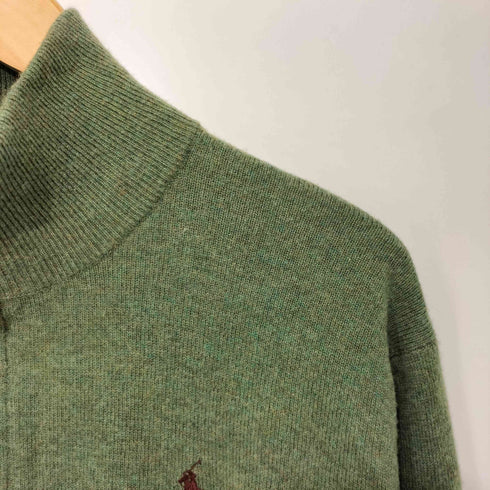 ポロラルフローレン POLO RALPH LAUREN ポニー刺繍 ハーフジップ メロウフリル リメイク ニット レディース import:M