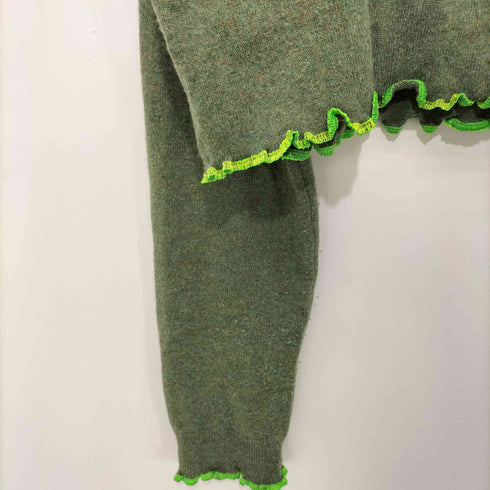 ポロラルフローレン POLO RALPH LAUREN ポニー刺繍 ハーフジップ メロウフリル リメイク ニット レディース import:M