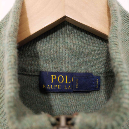 ポロラルフローレン POLO RALPH LAUREN ポニー刺繍 ハーフジップ メロウフリル リメイク ニット レディース import:M