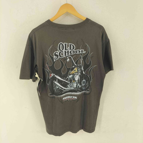 AMERICAN chopper アメリカンチョッパー バイク 両面 プリント 半袖 Tシャツ メンズ