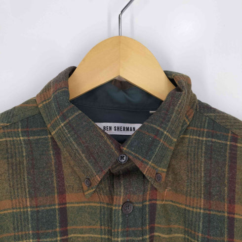 ペンドルトン PENDLETON BEN SHERMAN クレイジーパターン ウール チェック シャツ メンズ import:L