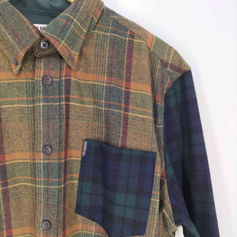 ペンドルトン PENDLETON BEN SHERMAN クレイジーパターン ウール チェック シャツ メンズ import:L