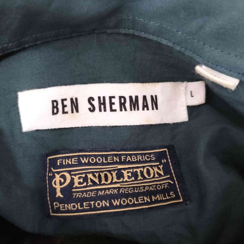ペンドルトン PENDLETON BEN SHERMAN クレイジーパターン ウール チェック シャツ メンズ import:L
