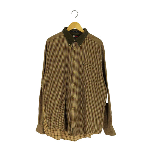 トミーヒルフィガー TOMMY HILFIGER 90S~00S クレイジーパターン チェック BD シャツ メンズ import:XXL