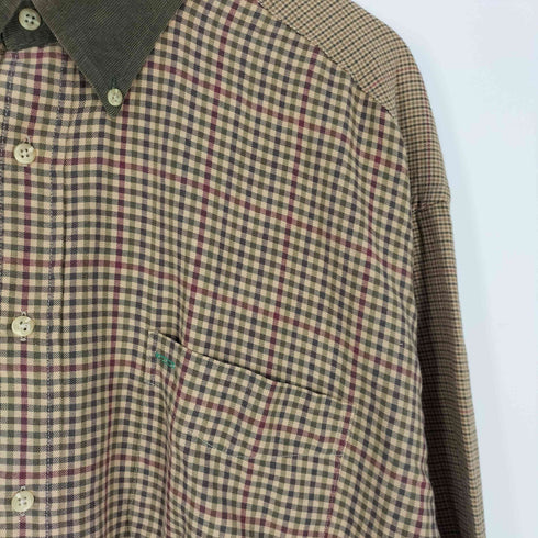 トミーヒルフィガー TOMMY HILFIGER 90S~00S クレイジーパターン チェック BD シャツ メンズ import:XXL