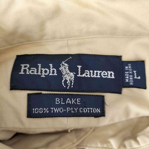 ラルフローレン RALPH LAUREN BLAKE 100% TWO-PLY COTTON スモールポニー刺繍 BD シャツ メンズ import:L