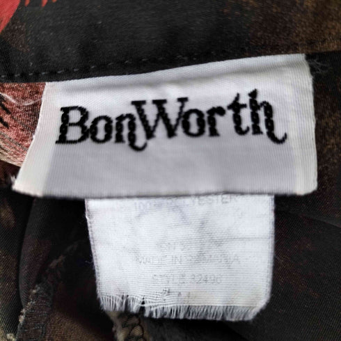 BONWORTH 総柄 オープンカラーシャツ レディース