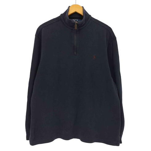 ポロバイラルフローレン Polo by RALPH LAUREN 90s ポニー刺繍 ハーフジップ スウェット プルオーバー メンズ import:L