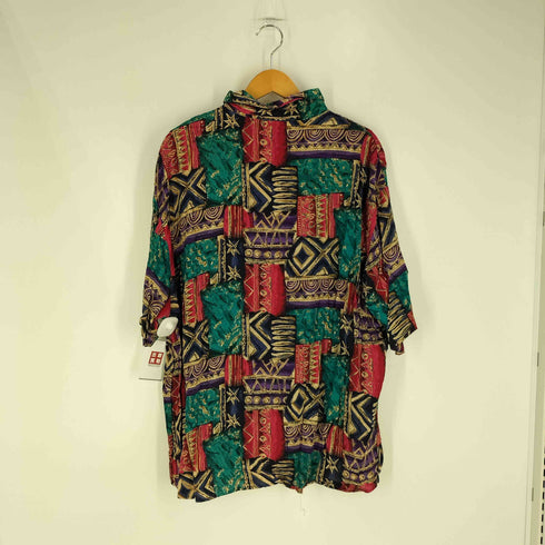 総柄 レーヨン S/S シャツ レディース