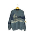 ART UNLIMITED SPORTSWEAR ヘンリーネック ウルフ プリント スウェット メンズ import:XL
