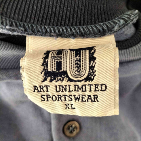 ART UNLIMITED SPORTSWEAR ヘンリーネック ウルフ プリント スウェット メンズ import:XL