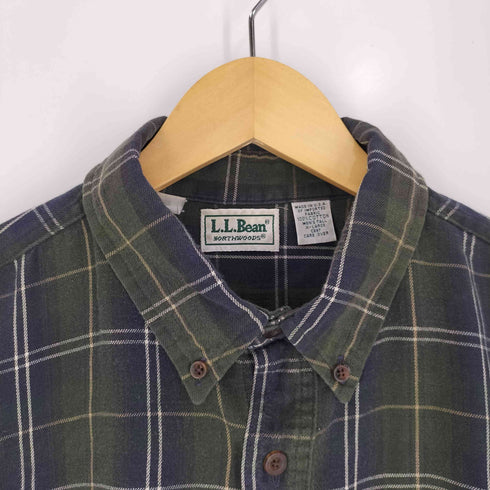エルエルビーン L.L.Bean NORTHWOODS USA製 チェック BD シャツ メンズ XL TALL