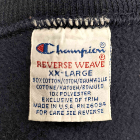 チャンピオン Champion 90S 刺繍タグ カレッジ リバーススウェット メンズ JPN:XXL