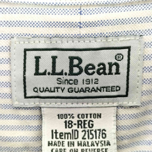 エルエルビーン L.L.Bean ボタンダウン S/S ストライプシャツ メンズ 18-REG