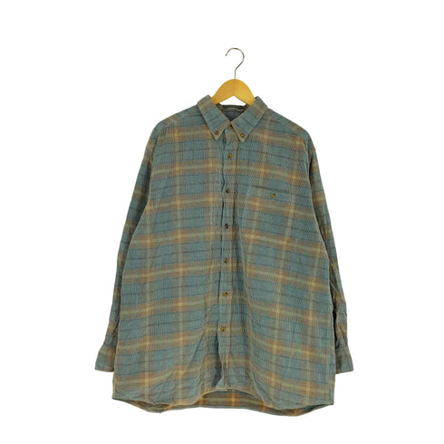 CLEAR WATER 細畝コーデュロイ チェック BD シャツ メンズ import:XL