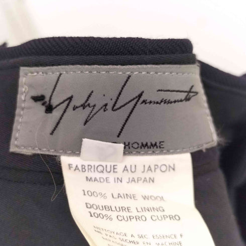 ヨウジヤマモトプールオム Yohji Yamamoto POUR HOMME 90s ウールギャバジン ウエストボタンタックスラックス メンズ JPN:S