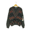 TRADER BAY レザー切り替え アクリル ニット メンズ import:M