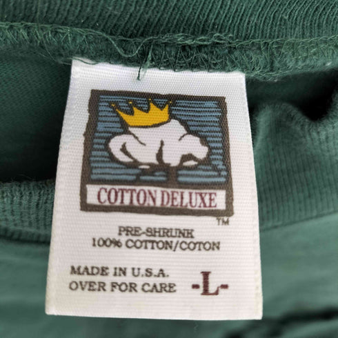 コットンデラックス COTTON DELUXE 90~00S USA製 モックネック ロングスリーブ Tシャツ メンズ import:L