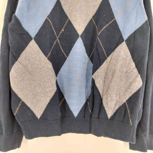 デヴィッドテイラー david taylor アーガイル コットン ニット メンズ import:L