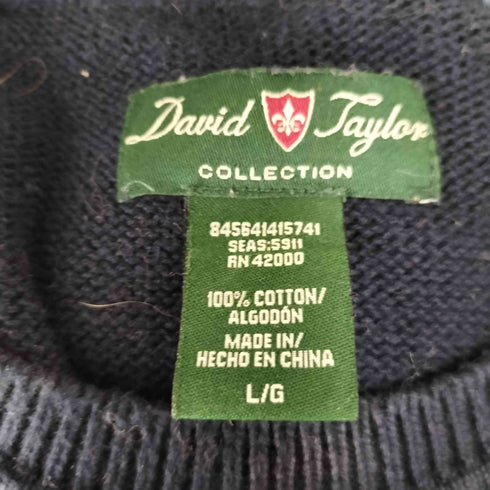 デヴィッドテイラー david taylor アーガイル コットン ニット メンズ import:L