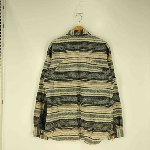 PRPS GOODS CO. ボーダー オフィサー シャツ メンズ 2XL