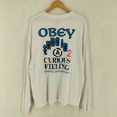 オベイ OBEY SENSORY EXPLORATION PIGMENT LS T-SHIRT メンズ L
