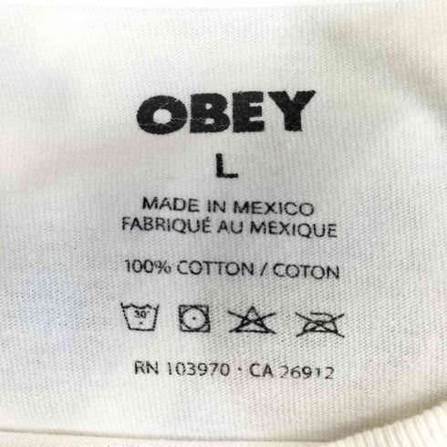 オベイ OBEY SENSORY EXPLORATION PIGMENT LS T-SHIRT メンズ L