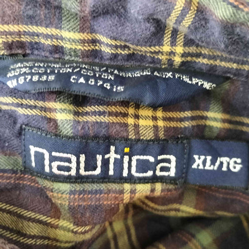 ノーティカ NAUTICA チェック BD シャツ メンズ import:XL