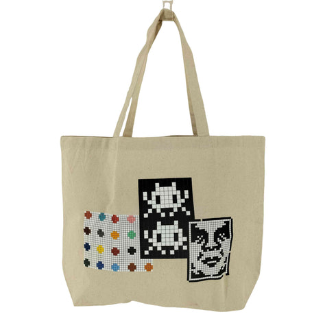 オベイ OBEY TRIPLE TROUBLE TOTE BAG メンズ