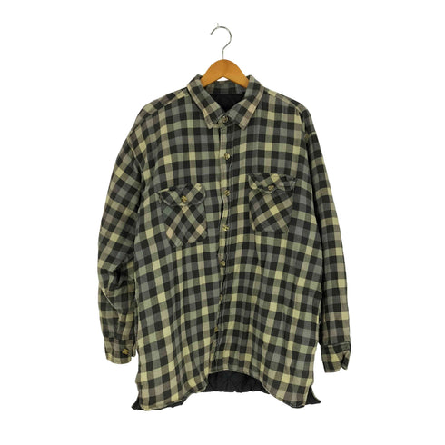 PREIER 裏地キルティング チェック シャツ メンズ import:L