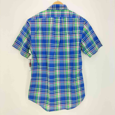 ラルフローレン RALPH LAUREN CUSTOM FIT チェック ポニー刺繍 S/S ボタンダウンシャツ メンズ import:S