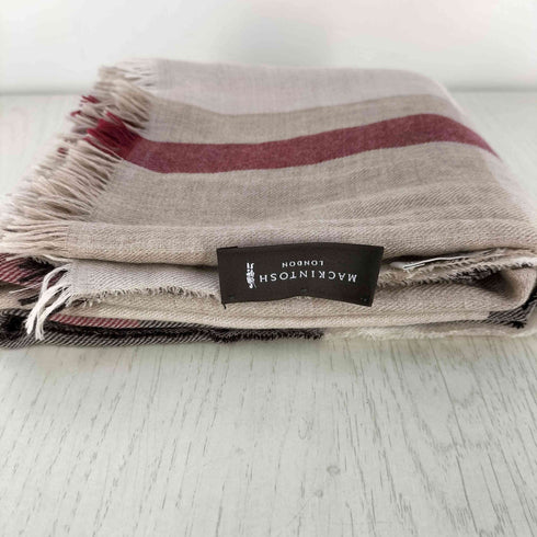 マッキントッシュロンドン Mackintosh LONDON スコットランド製 チェック フリンジストール レディース