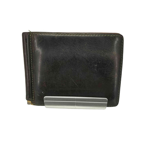 saint cuir メネークリップ付きレザー二つ折り財布 メンズ