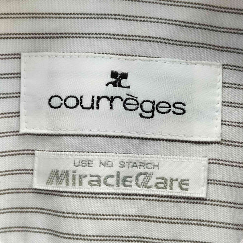 クレージュ courreges 東洋紡ミラクルケア コットンストライプシャツ メンズ