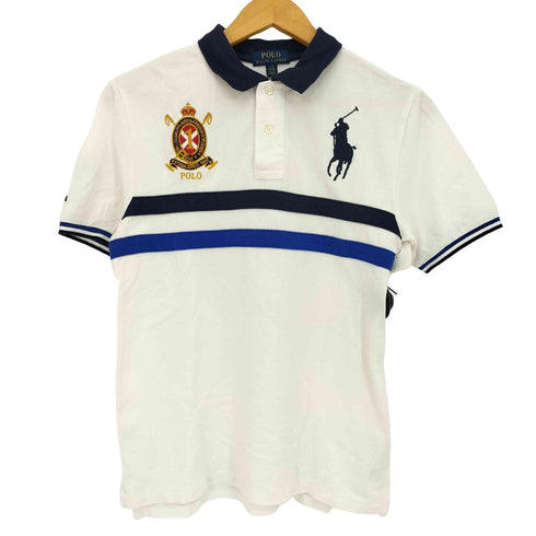 ポロラルフローレン POLO RALPH LAUREN 現行タグ エンブレム刺繍 ビッグポニー ナンバリング1 S/S ポロシャツ メンズ import:L