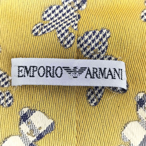 エンポリオアルマーニ EMPORIO ARMANI クマ柄 シルクネクタイ メンズ FREE