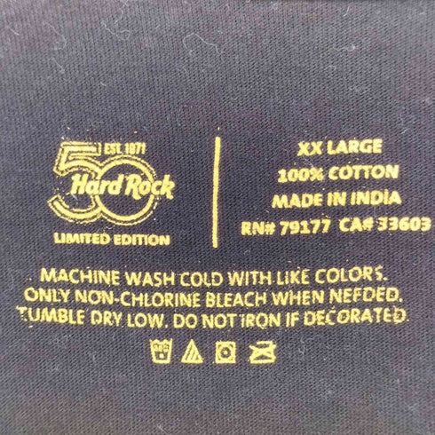 ハードロックカフェ Hard Rock Cafe 50周年記念 クルーネックTシャツ メンズ JPN:XXL