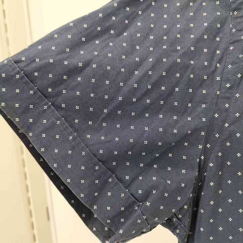 マンゴ MANGO SLIM FIT 総柄 S/S シャツ メンズ import:M
