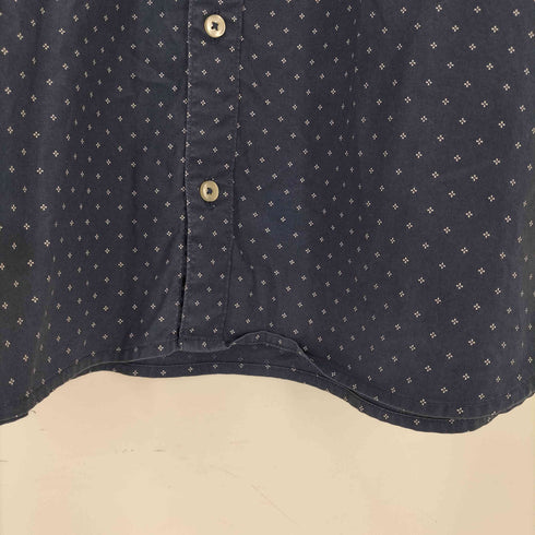 マンゴ MANGO SLIM FIT 総柄 S/S シャツ メンズ import:M