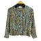 PIERR BALMAIN 総柄ノーカラーブラウス レディース