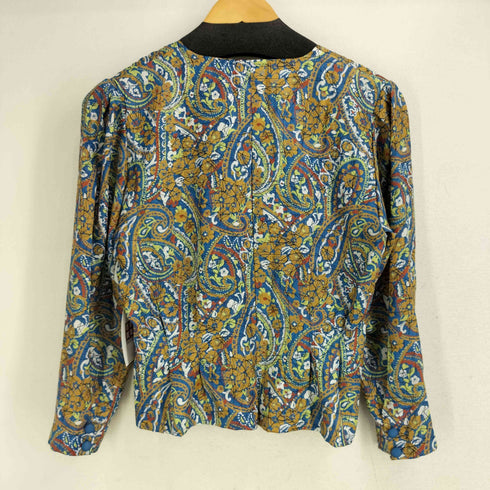 PIERR BALMAIN 総柄ノーカラーブラウス レディース