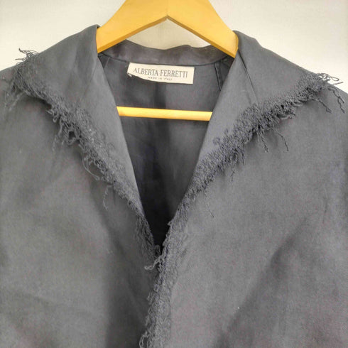 アルベルタフェレッティ ALBERTA FERRETTI シルク100シアーフリンジデザインジャケット レディース