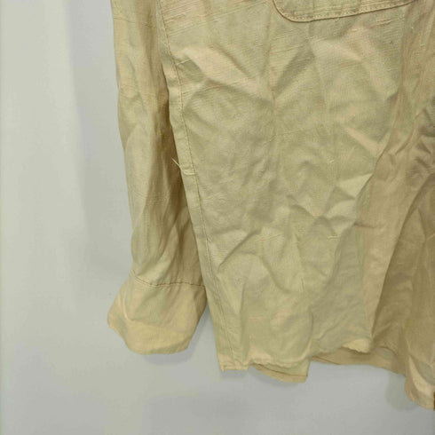 phiz 90s シルク100 絣ネップ フラップポケット L/S ワークシャツ メンズ import:S