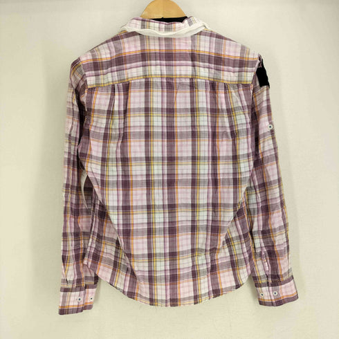 ピーピーエフエム PPFM 00S スタッズパッチデザインチェック L/S オープンカラー シャツ Y2K メンズ JPN:M