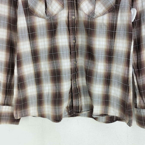 ハムネット HAMNETT チェック L/S ウエスタンシャツ Y2K メンズ import:M