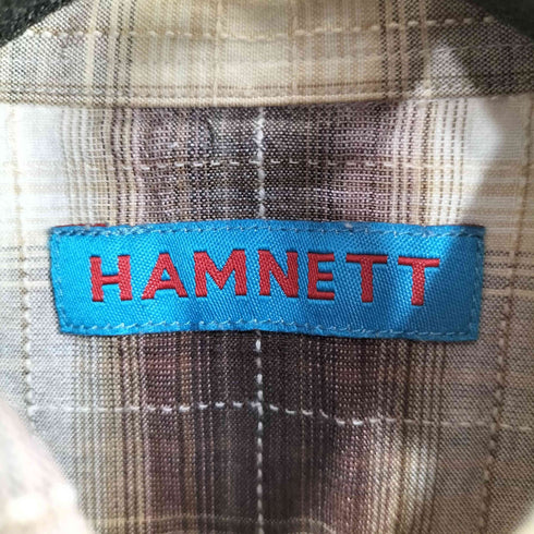 ハムネット HAMNETT チェック L/S ウエスタンシャツ Y2K メンズ import:M