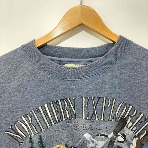 OZARK MOUNTAIN OUTFITTERS 90s アニマルプリント クルーネック スウェット メンズ import:XXL