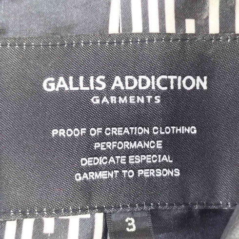 ガリスアディクション GALLIS ADDICTION ラムレザージャケット メンズ 3