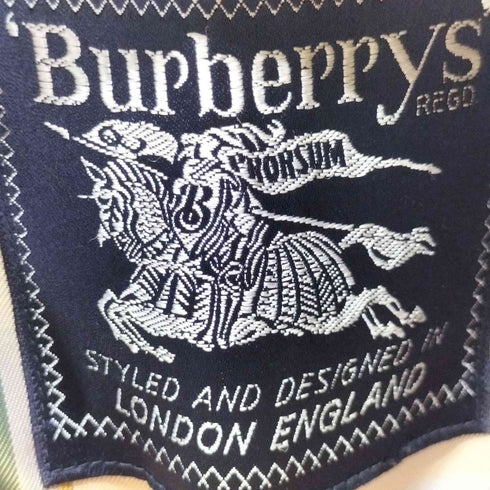 バーバリーズ BURBERRYS 60-70s 裏地チェック比翼ステンカラーコート メンズ
